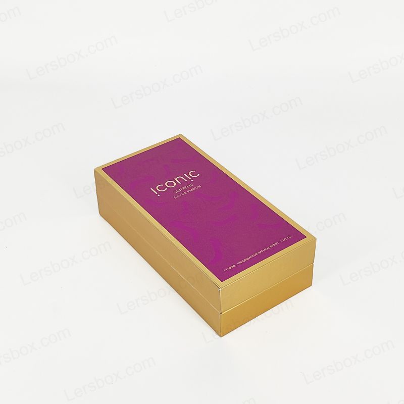 Elegante gouden folie gestempelde parfumdoos met Eva -lade en handgemaakt rigide ontwerp HP014