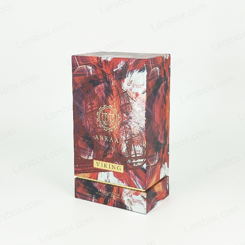 Goudenfolie Parfumdoos met Eva -schuimvoering en rigide basis voor premium verpakking HP023