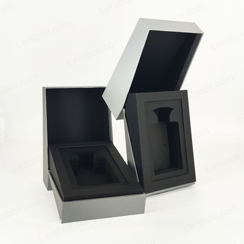 Luxe gouden folie parfumdoos met Eva Foam Tray en elegante dekselbasis HP025