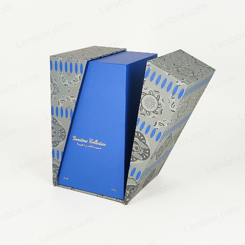 Premium gouden folie parfumdoos met eva schuimlade en stevige deksel en basisontwerp HP029