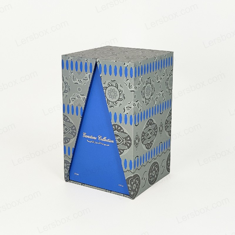 Premium gouden folie parfumdoos met eva schuimlade en stevige deksel en basisontwerp HP029