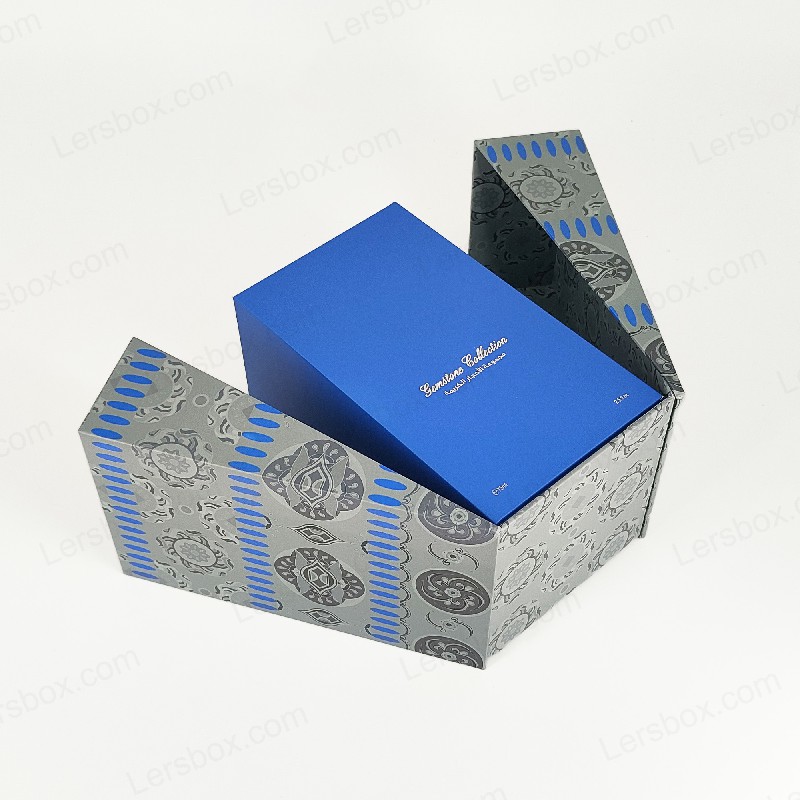 Premium gouden folie parfumdoos met eva schuimlade en stevige deksel en basisontwerp HP029