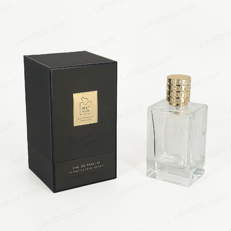 Goudenfolie Parfumdoos met star deksel, basis en Eva Foam Tray voor luxe display HP034