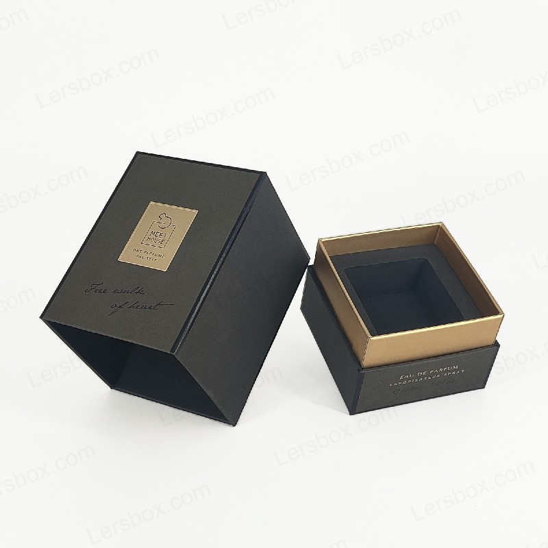 Goudenfolie Parfumdoos met star deksel, basis en Eva Foam Tray voor luxe display HP034