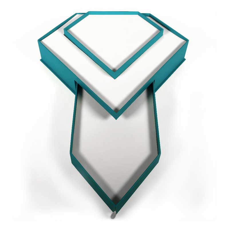 Diamantvormige cosmetische doos van de ladestijl