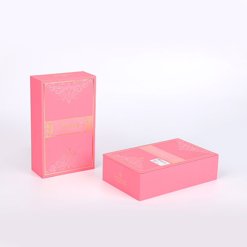 Pure woestijnparfumdoos met goud hete stempel